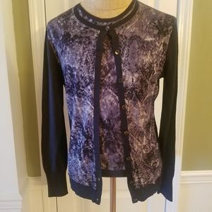 Jones New York Black and Gray Twin Sweater Set